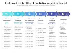 Best practices for bi and predictive analytics project