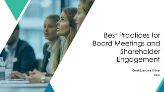 Best Practices For Board Meetings And Shareholder Engagement PPT Structure AT
