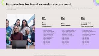 Best Practices For Brand Extension Success Contd Ppt Powerpoint Presentation File Gallery