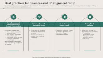 Best Practices For Business And IT Alignment Ppt Powerpoint Presentation Diagram Lists Ideas Graphical