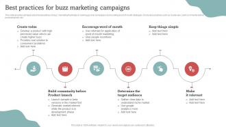 Best Practices For Buzz Marketing Campaigns Effective Go Viral Marketing Tactics To Generate MKT SS V