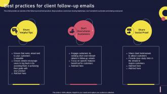 Best Practices For Client Follow Up Emails Onboarding Journey For Strategic