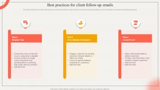 Best Practices For Client Follow Up Emails Strategic Impact Of Customer Onboarding Journey