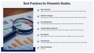 Best Practices For Cliometric Studies PPT Slides ST AI SS