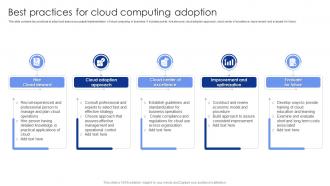 Best Practices For Cloud Computing Adoption