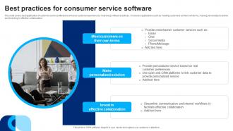 Best Practices For Consumer Service Software