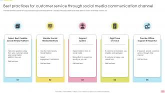 Best Practices For Customer Service Through Social Media Communication Channel