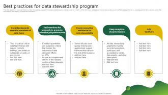 Best Practices For Data Stewardship By Project Model