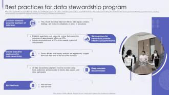 Best Practices For Data Stewardship Program Ppt Inspiration Graphic Tips