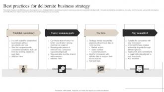 Best Practices For Deliberate Business Strategy