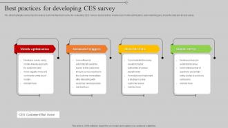 Best Practices For Developing CES Survey
