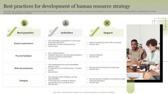 Best Practices For Development Of Human Resource Strategy