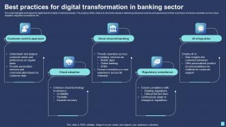 Best Practices For Digital Transformation In Banking Sector