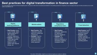 Best Practices For Digital Transformation In Finance Sector