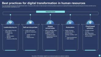 Best Practices For Digital Transformation In Human Resources