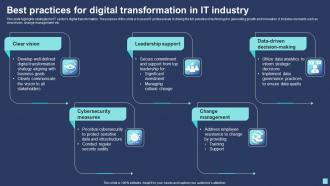 Best Practices For Digital Transformation In IT Industry
