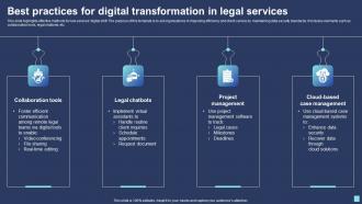 Best Practices For Digital Transformation In Legal Services