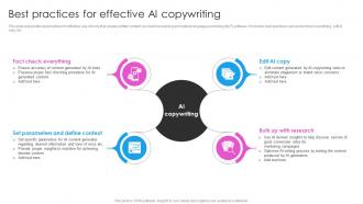Best Practices For Effective AI Copywriting Deploying AI Writing Tools For Effective AI SS V