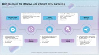 Best Practices For Effective And Efficient SMS Marketing Text Message Marketing Techniques MKT SS