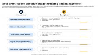 Best Practices For Effective Budget Tracking And Management