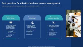 Best Practices For Effective Business Process Management
