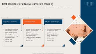 Best Practices For Effective Corporate Coaching