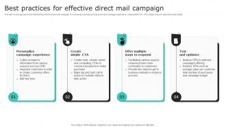 Best Practices For Effective Direct Mail Campaign Effective Demand Generation