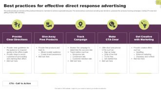 Best Practices For Effective Direct Response Guide To Direct Response Marketing