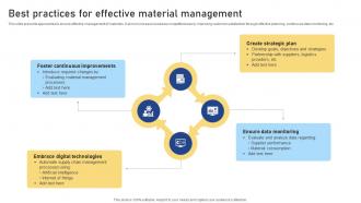 Best Practices For Effective Material Management