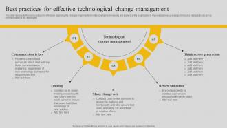 Best Practices For Effective Technological Change Management