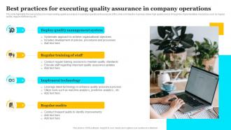 Best Practices For Executing Quality Assurance In Company Operations