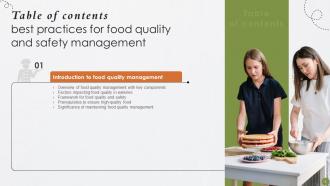 Best Practices For Food Quality And Safety Management Powerpoint Presentation Slides Attractive Researched