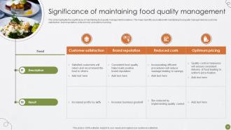 Best Practices For Food Quality And Safety Management Powerpoint Presentation Slides Adaptable Researched