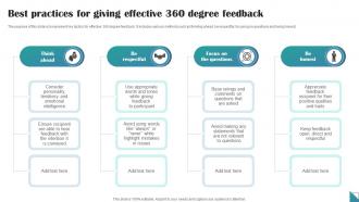 Best Practices For Giving Effective 360 Degree Feedback
