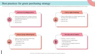 Best Practices For Green Purchasing Strategy Supplier Negotiation Strategy SS V