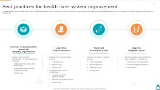 Best Practices For Health Care System Improvement