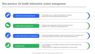 Best Practices For Health Information System Management Enhancing Medical Facilities