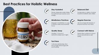 Best Practices For Holistic Wellness Natural Assistance PPT PowerPoint ST AI SS