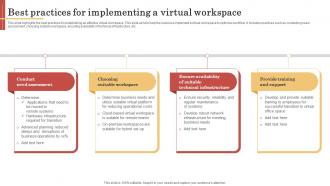 Best Practices For Implementing A Virtual Workspace