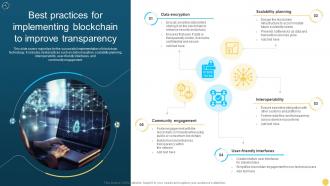 Best Practices For Implementing Blockchain To Improve Transparency Unlocking Real World BCT SS