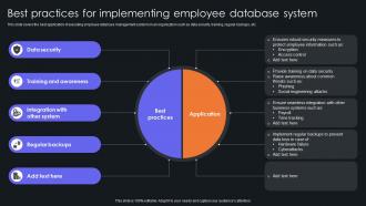 Best Practices For Implementing Employee Database System Best Practices For Implementing Employee Database System