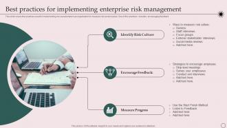 Best Practices For Implementing Enterprise Risk Management