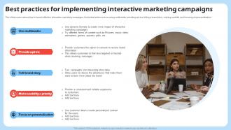 Best Practices For Implementing Harnessing The Power Of Interactive Marketing Mkt SS V