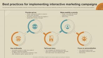 Best Practices For Implementing Interactive Boost Customer Engagement MKT SS