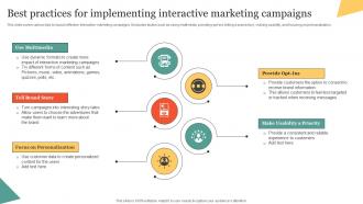 Best Practices For Implementing Interactive Marketing Campaigns Using Interactive Marketing MKT SS V