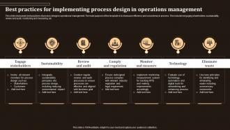 Best Practices For Implementing Process Design In Operations Management