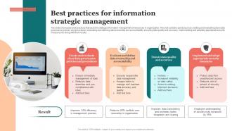 Best Practices For Information Strategic Management