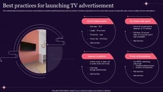 Best Practices For Launching TV Advertisement