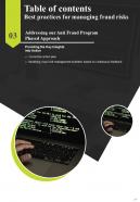Best Practices For Managing Fraud Risks Report Sample Example Document Professional Designed