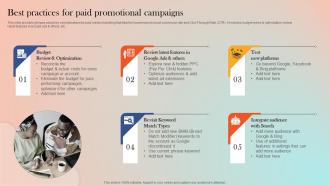 Best Practices For Paid Promotional Campaigns Strategies For Adopting Paid Marketing MKT SS V